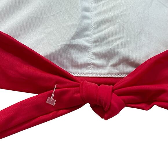 Victoria's Secret PINK Gold Star Bandeau Bikini Top Size M Red Festival NWOT - Picture 5 of 9